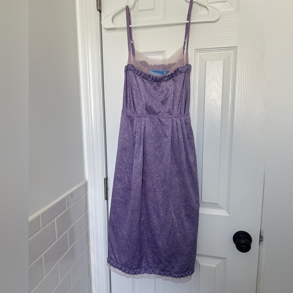 Y2K Simply Vera Wang Lavender Mesh Slip Dress – Intimates Collection – XL